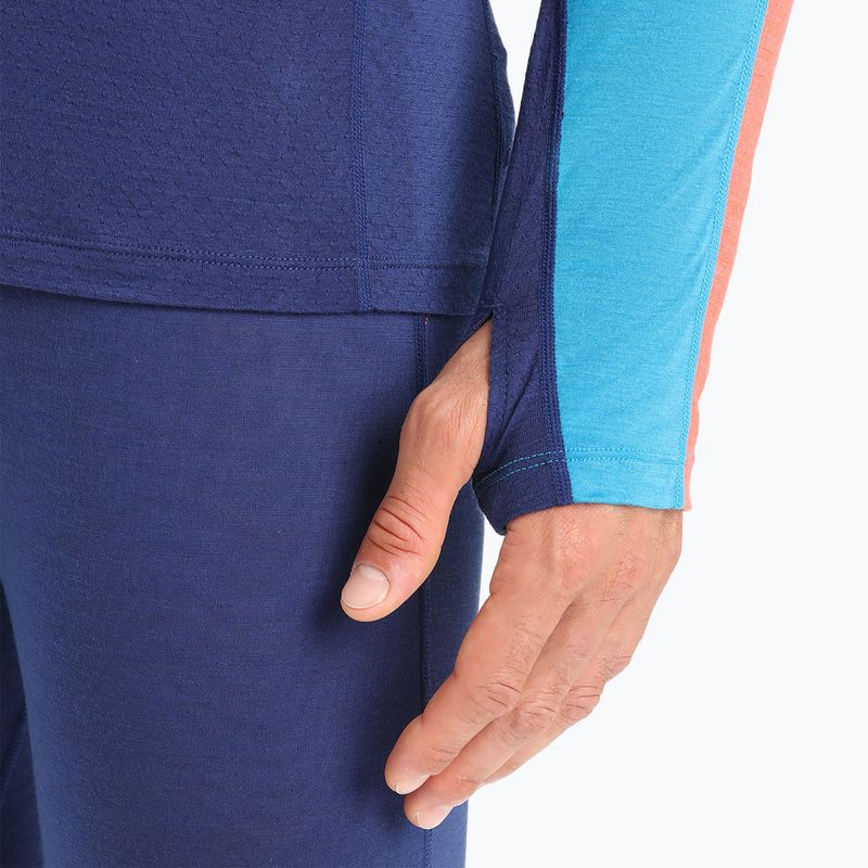 Men's thermal top icebreaker 125 Zoneknit Crewe geo blue 6