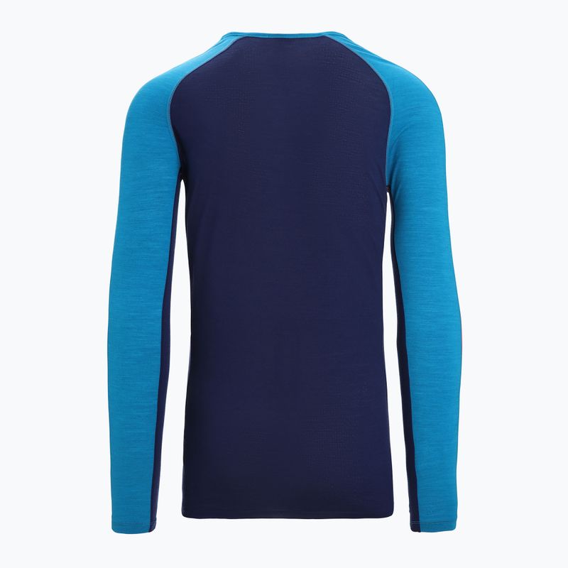 Men's thermal top icebreaker 125 Zoneknit Crewe geo blue 8