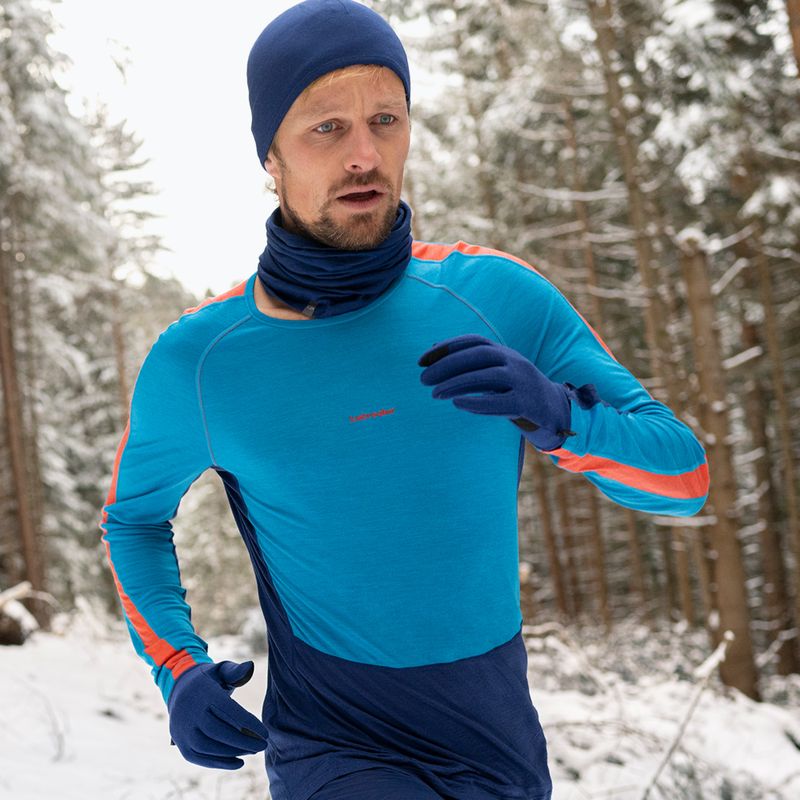 Men's thermal top icebreaker 125 Zoneknit Crewe geo blue 9