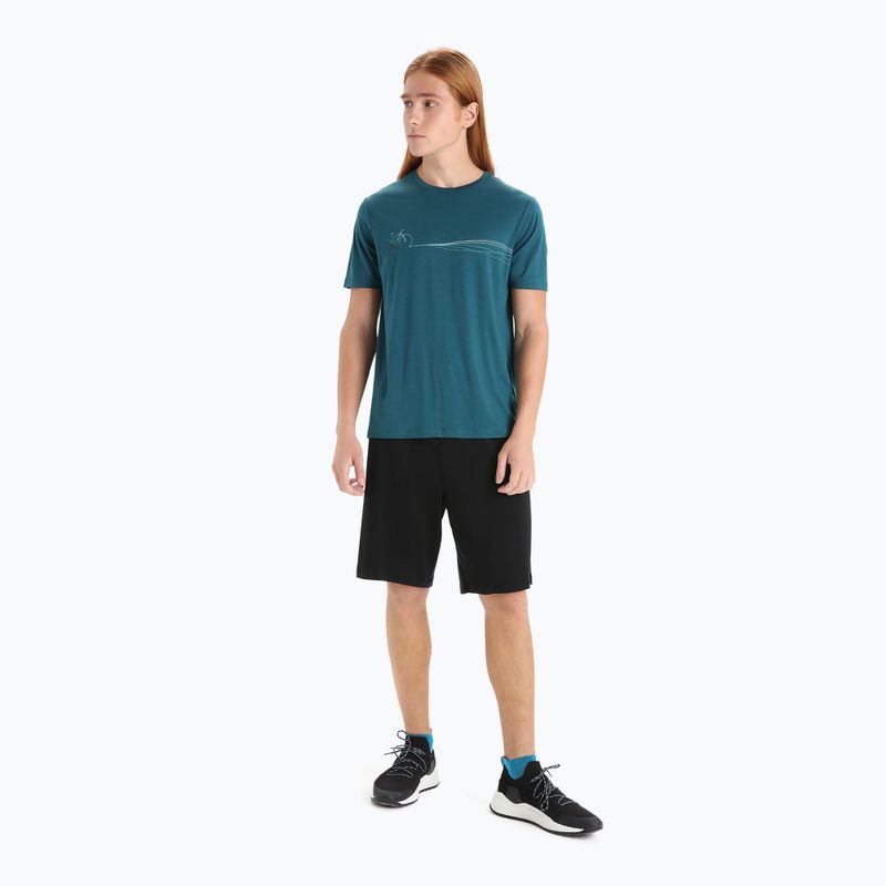 Men's Icebreaker Tech Lite II Cadence Paths trekking shirt green IB0A56N87281 2