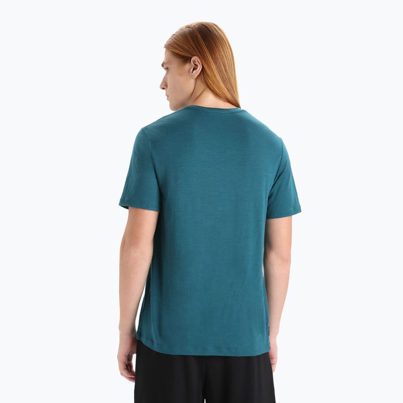 Men's Icebreaker Tech Lite II Cadence Paths trekking shirt green IB0A56N87281 3