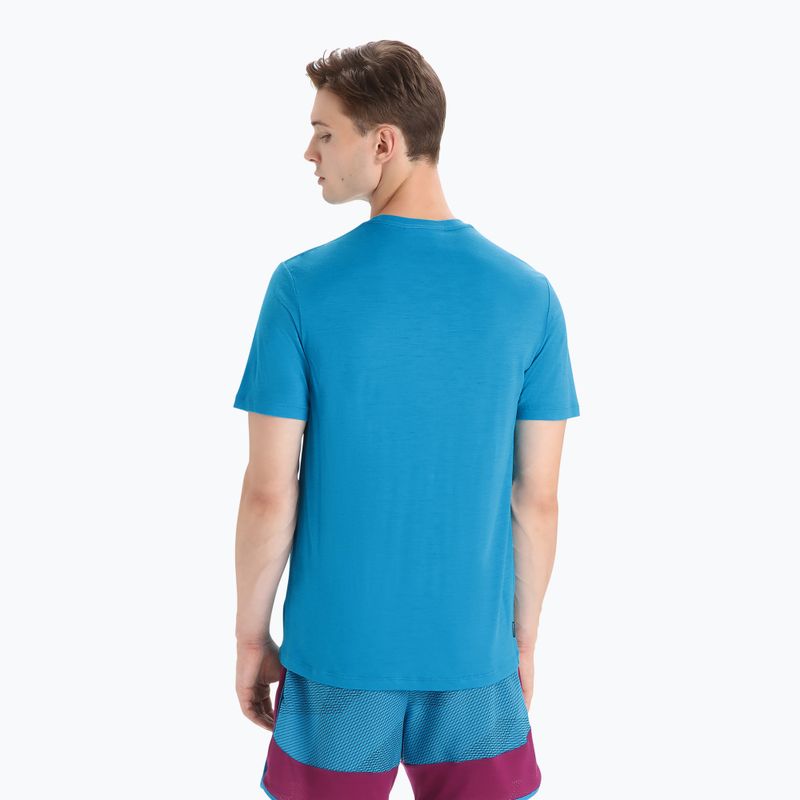 Men's Icebreaker Tech Lite II Cadence Paths trekking shirt blue IB0A56N87341 3