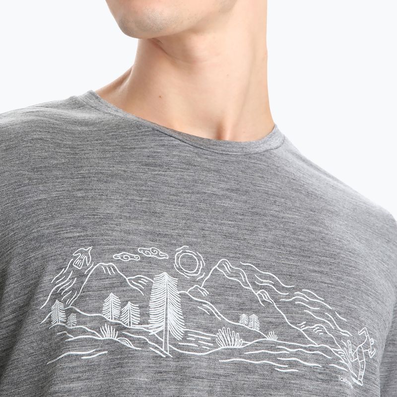 Men's Icebreaker Tech Lite II Nature Sprint trekking shirt grey IB0A56NB0041 4