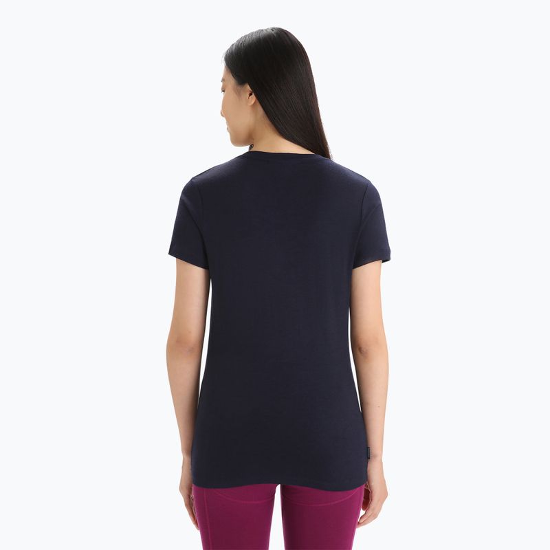 Women's trekking t-shirt icebreaker Tech Lite II Moon Phase navy blue IB0A56NO4011 3