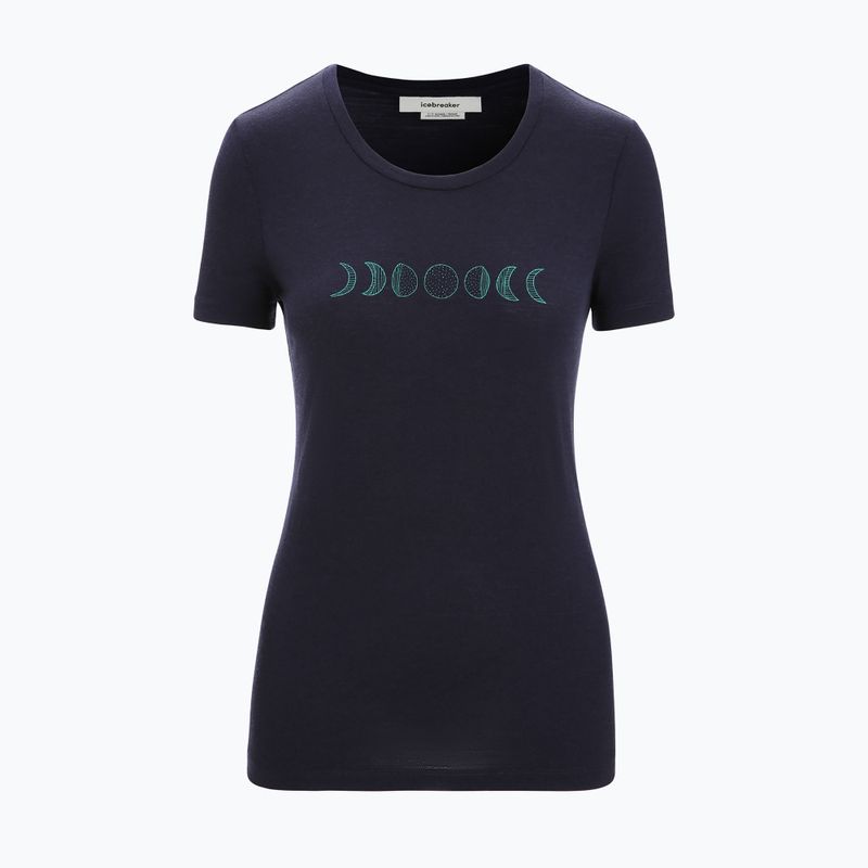 Women's trekking t-shirt icebreaker Tech Lite II Moon Phase navy blue IB0A56NO4011 6