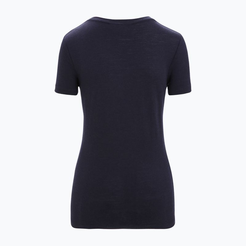 Women's trekking t-shirt icebreaker Tech Lite II Moon Phase navy blue IB0A56NO4011 7