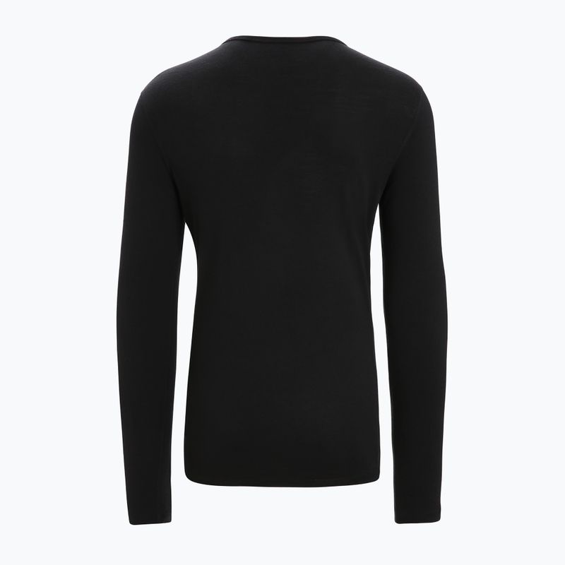 Men's Icebreaker 200 Oasis Crewe Ski Stripes thermal sweatshirt black 7