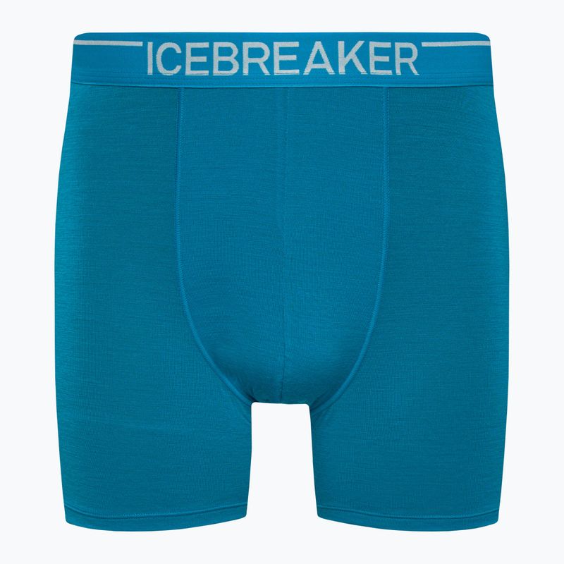 Men's thermal boxer shorts Icebreaker Anatomica Geo Blue 103029