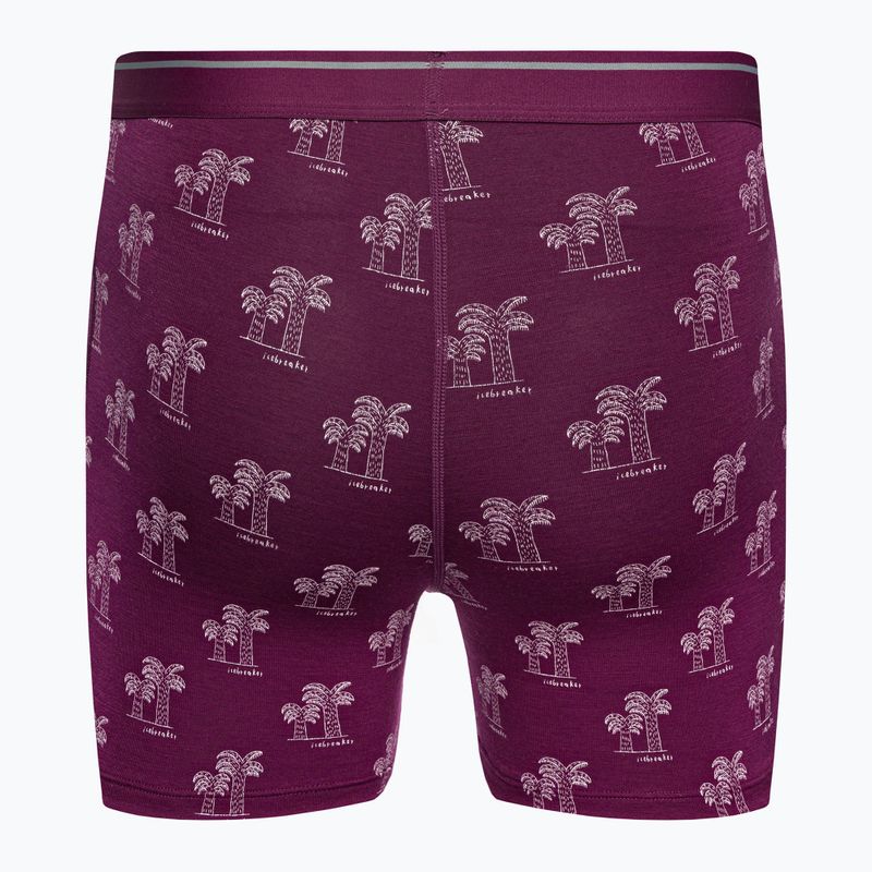 Men's thermal boxer shorts icebreaker Anatomica Go Berry 103029 2