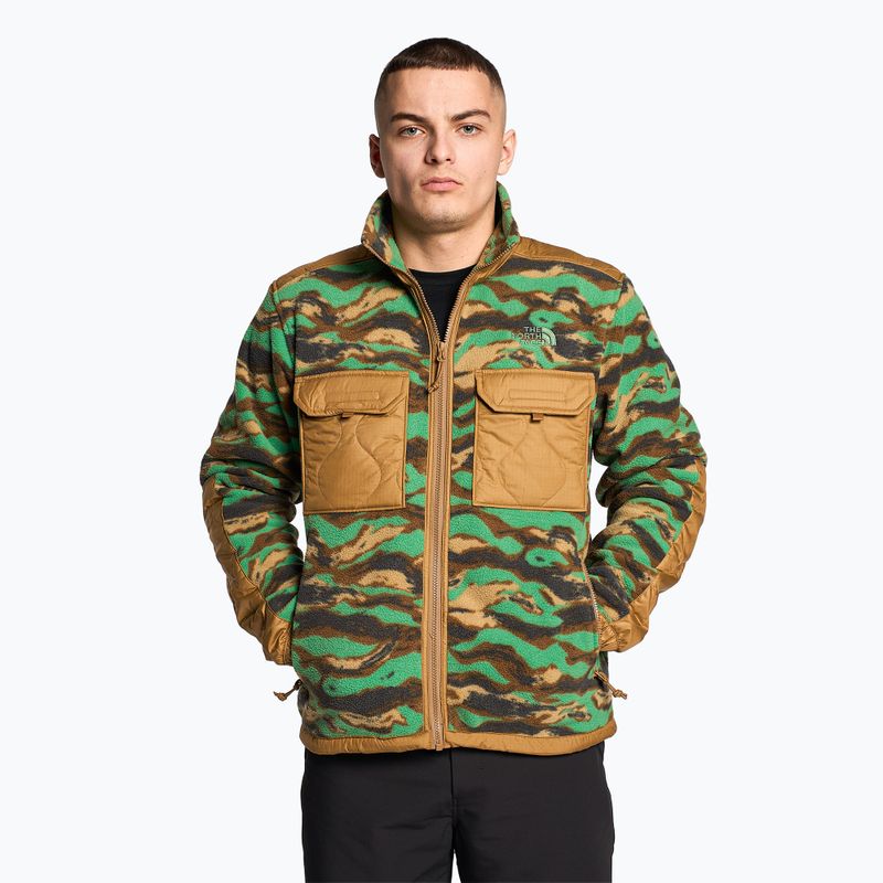 Men's trekking sweatshirt The North Face Royal Arch FZ brown and green NF0A7UJBIOO1