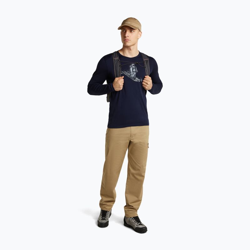 Men's longsleeve icebreaker Merino 200 Oasis Crewe SkiingYeti midnight navy 2