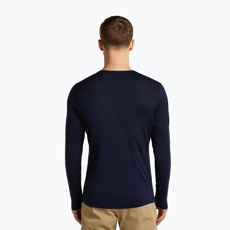 Men's longsleeve icebreaker Merino 200 Oasis Crewe SkiingYeti midnight navy 3