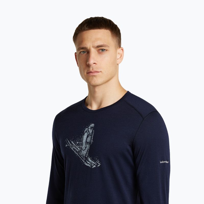 Men's longsleeve icebreaker Merino 200 Oasis Crewe SkiingYeti midnight navy 6