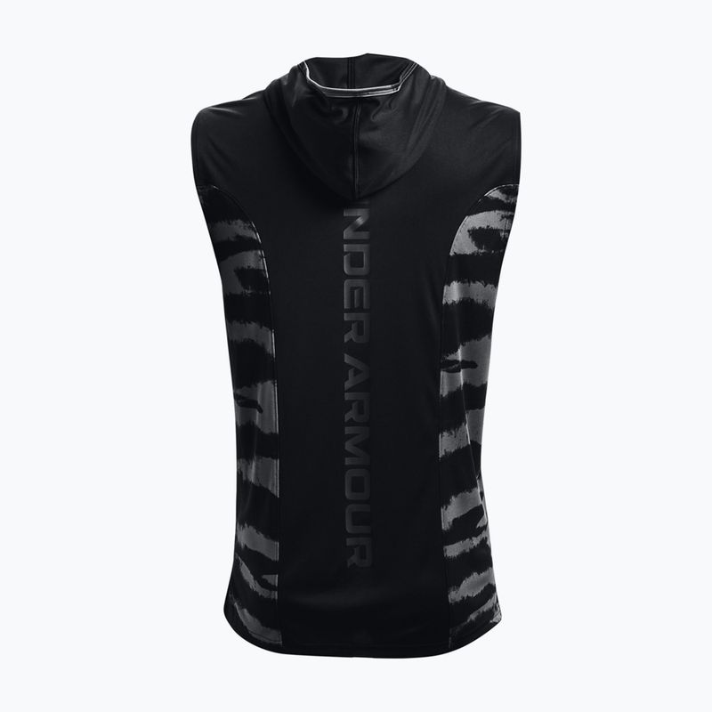 Under Armour Baseline Tank Hoodie 002 men's basketball t-shirt black 1370240-002-LG 2