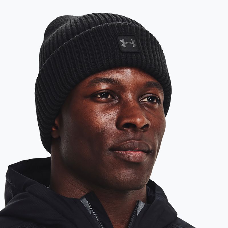 Under Armour men's winter cap Ua Halftime Ribbed black 1373092 6
