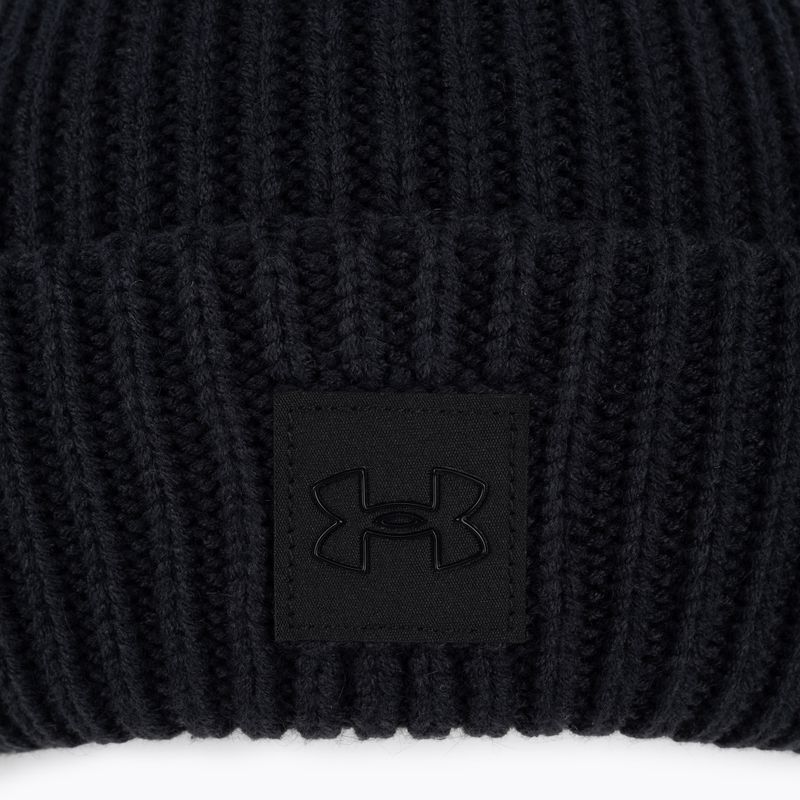 Under Armour women's winter cap Halftime Ribbed Pom black 4