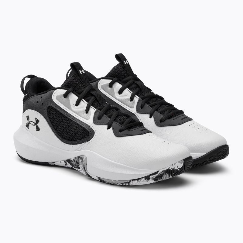 Under Armour Lockdown 6 men's basketball shoes white and grey 3025616-101 4