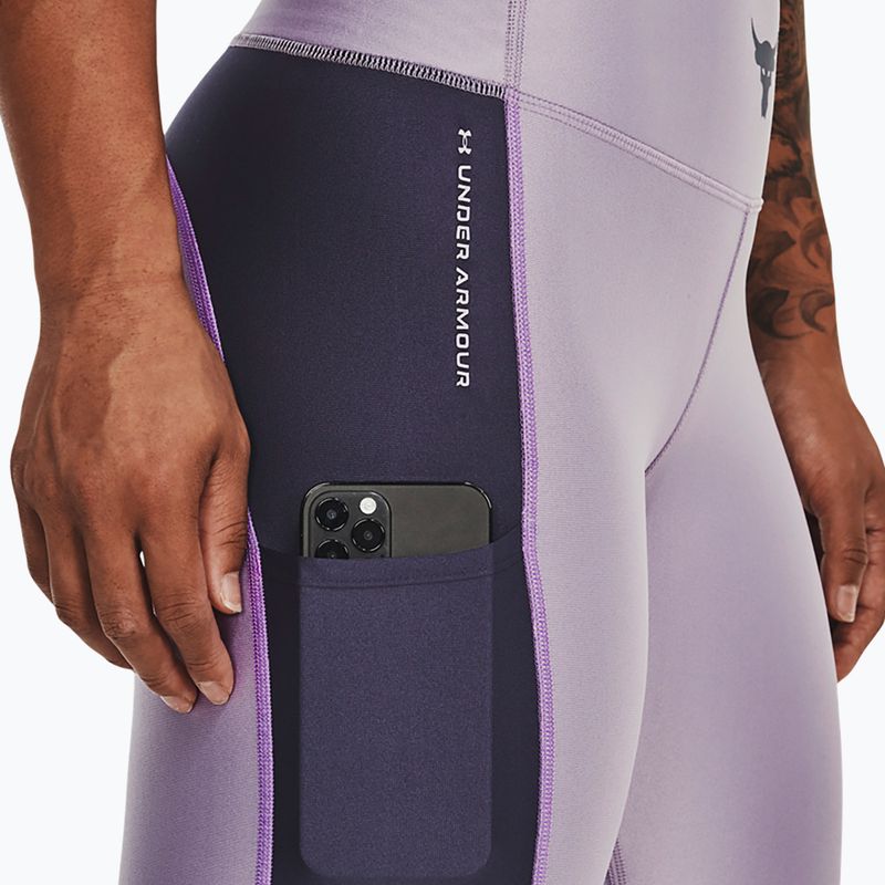 Women's training leggings Under Armour Project Rock HG Ankle purple luxe 4