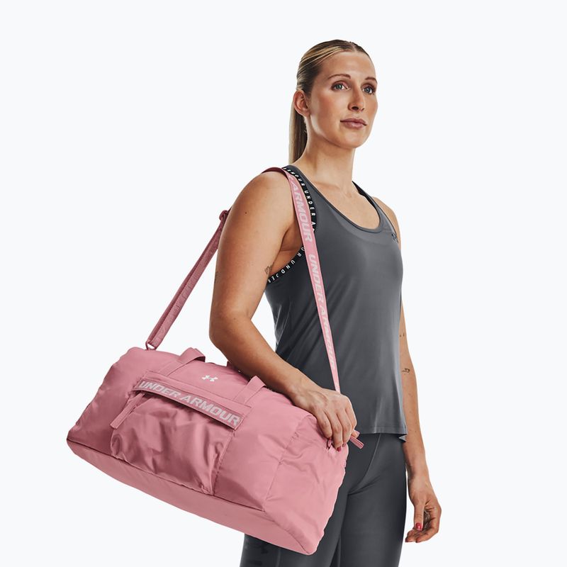 Under Armour Favorite Duffle 30 l pink elixir/white women's training bag 7