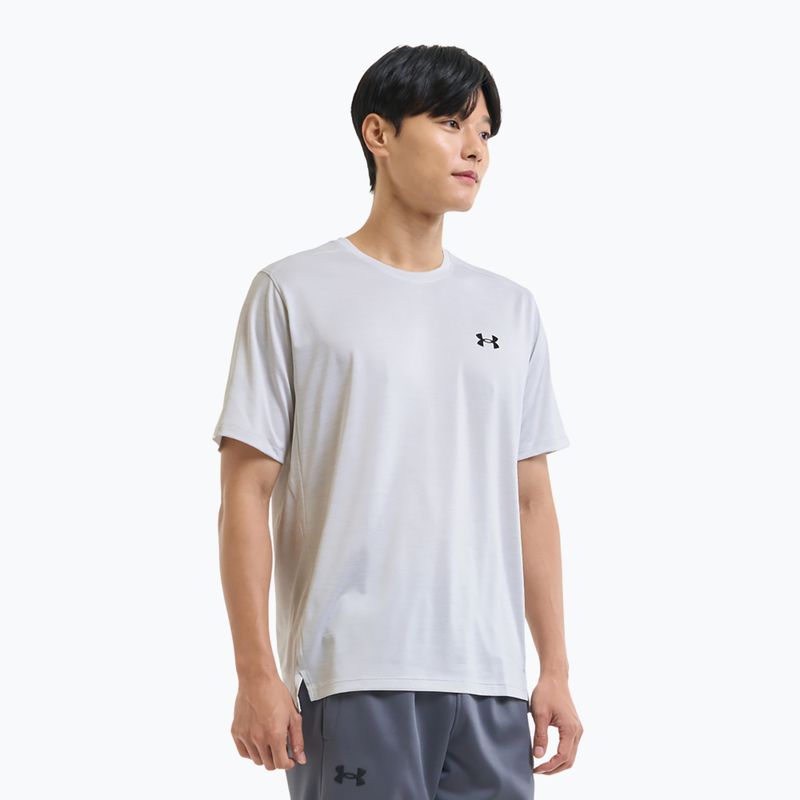 Men's training T-shirt Under Armour Tech Vent distant white/black 4