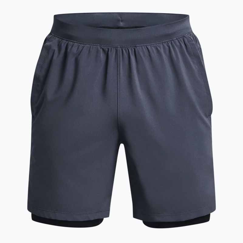 Under Armour Launch Sw 7'' 2N1 grey men's running shorts 1361497-044 3