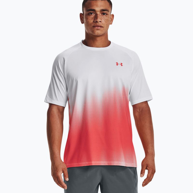 Under Armour Tech Fade men's training T-shirt red and white 1377053