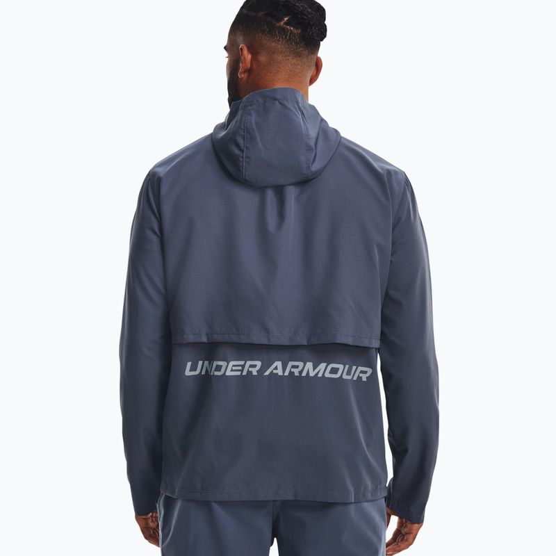Men's Under Armour Storm Run Hooded Blue Running Jacket 1376795 7