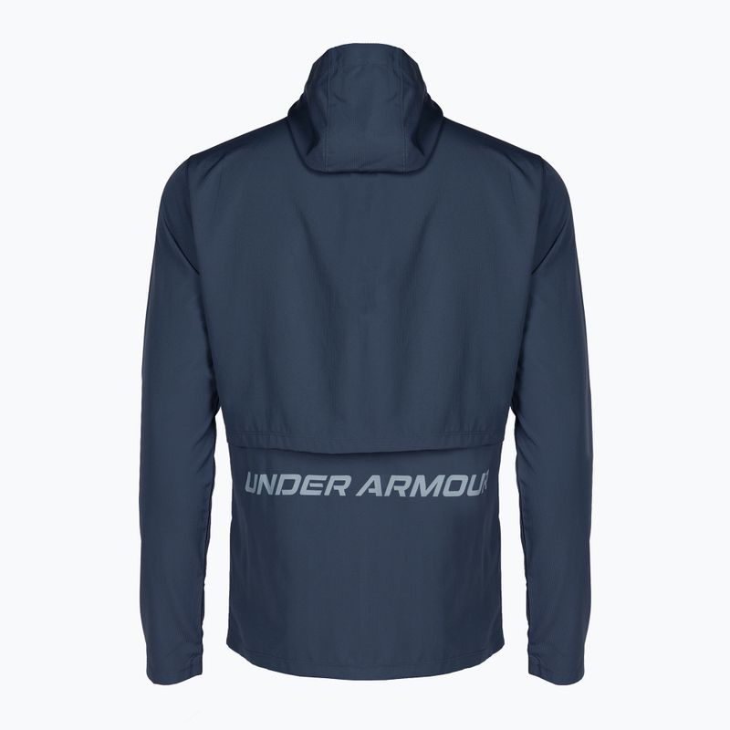 Men's Under Armour Storm Run Hooded Blue Running Jacket 1376795 2