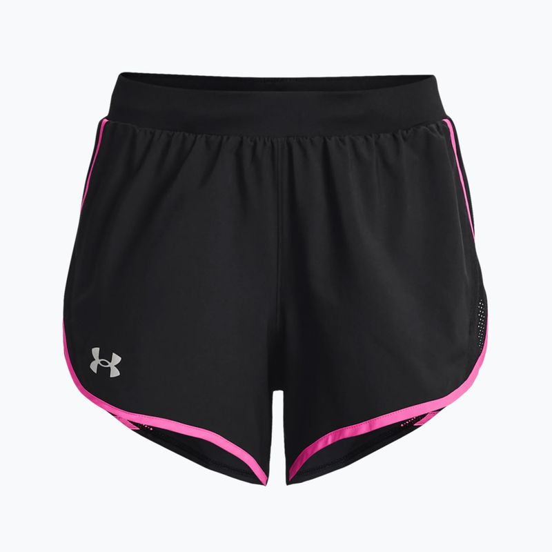 Under Armour Fly By 2.0 women's running shorts black/pink 1350196 3