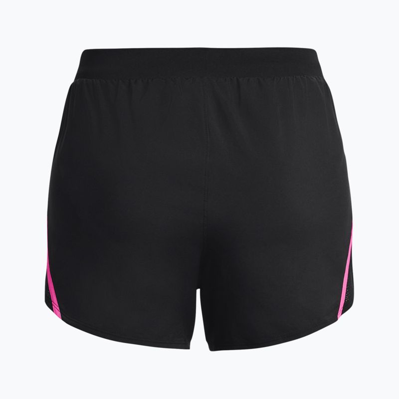 Under Armour Fly By 2.0 women's running shorts black/pink 1350196 4