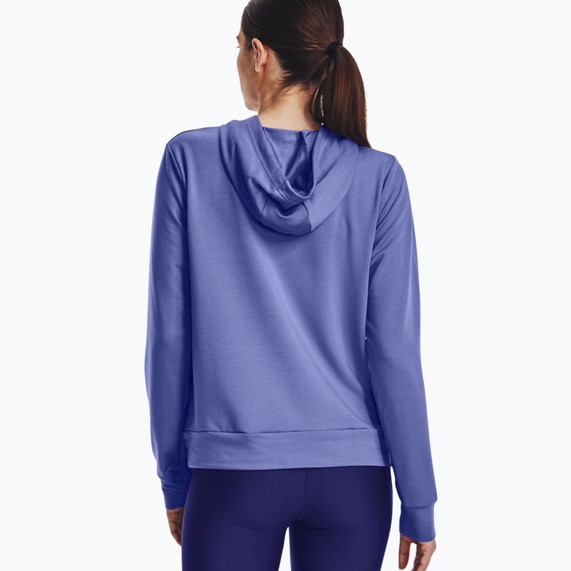 Under Armour women's training sweatshirt Rival Terry Hoodie blue 1369855 2