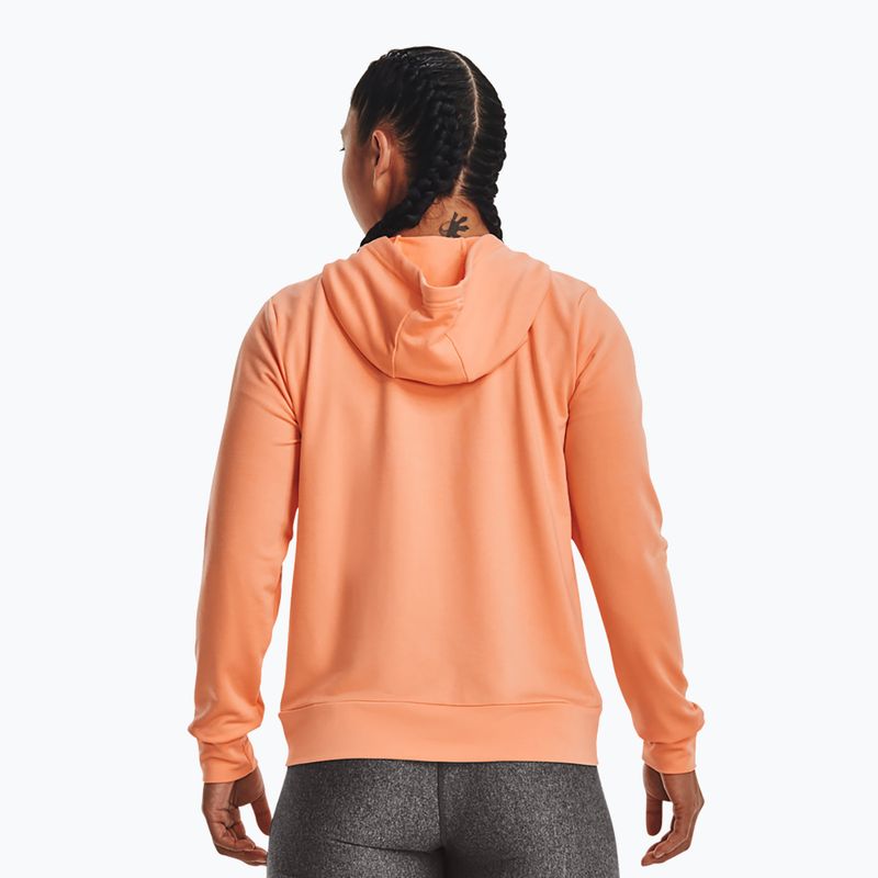 Under Armour women's training sweatshirt Rival Terry FZ Hoodie orange 1369853-868 2