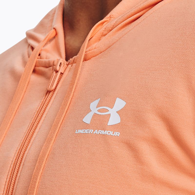 Under Armour women's training sweatshirt Rival Terry FZ Hoodie orange 1369853-868 3