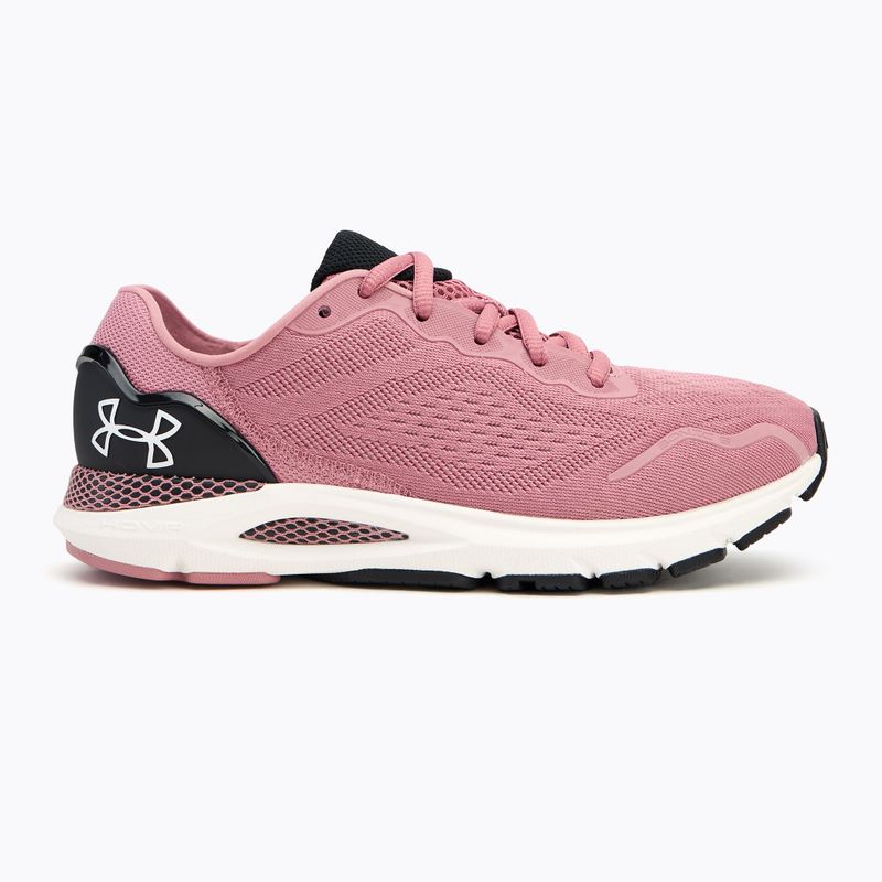 Under Armour Hovr Sonic 6 women's running shoes pink elixir/black/halo gray 2