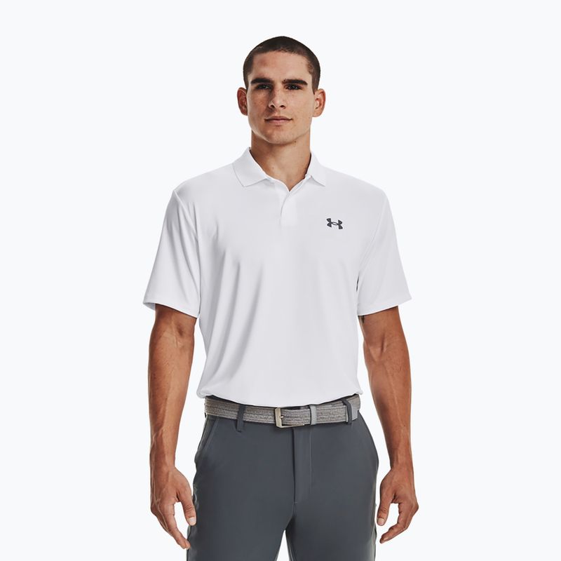Men's polo shirt Under Armour Matchplay Polo white/pitch gray