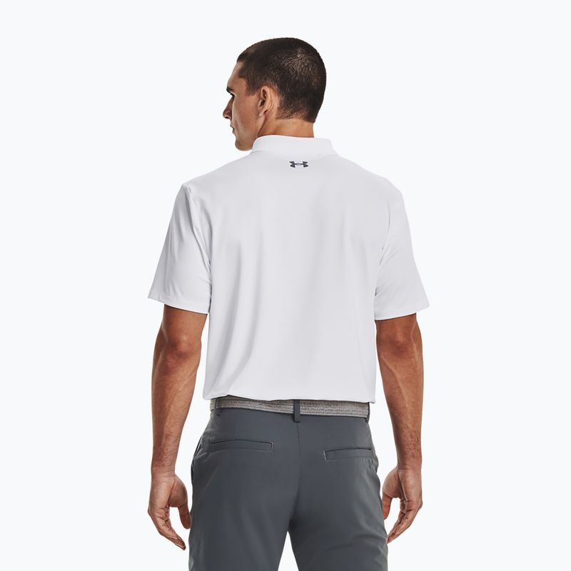 Men's polo shirt Under Armour Matchplay Polo white/pitch gray 3