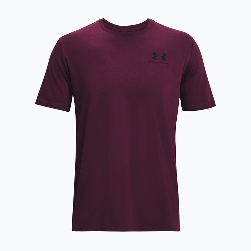 Men's Under Armour Sportstyle Left Chest purple stone/black t-shirt 5
