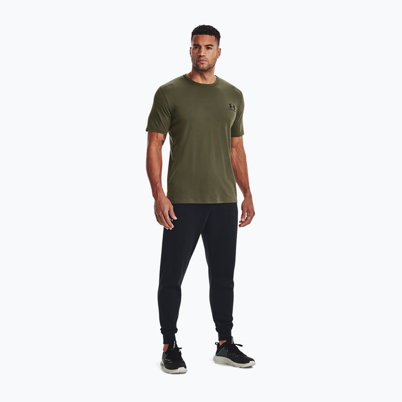 Men's Under Armour Sportstyle Left Chest marine green/black t-shirt 2