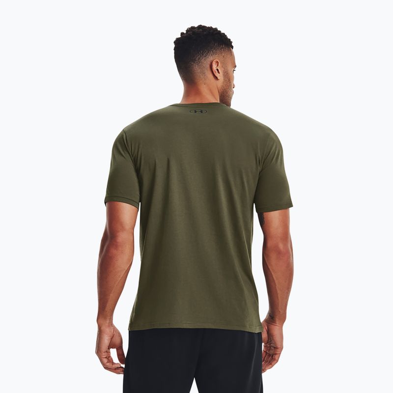 Men's Under Armour Sportstyle Left Chest marine green/black t-shirt 3