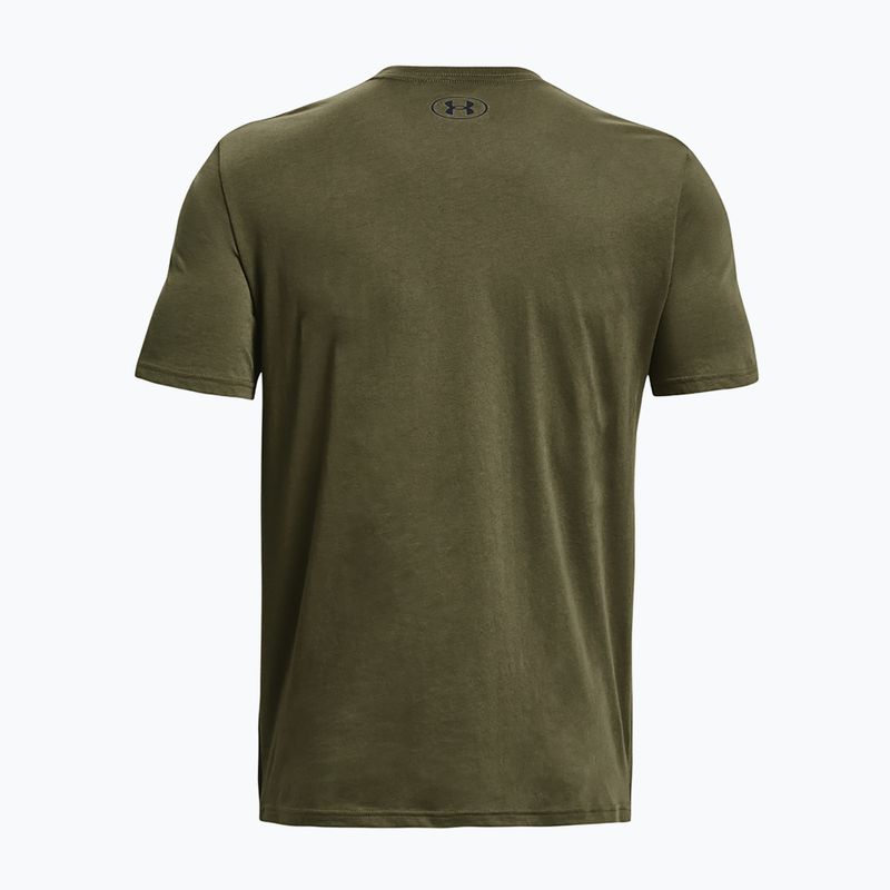 Men's Under Armour Sportstyle Left Chest marine green/black t-shirt 5