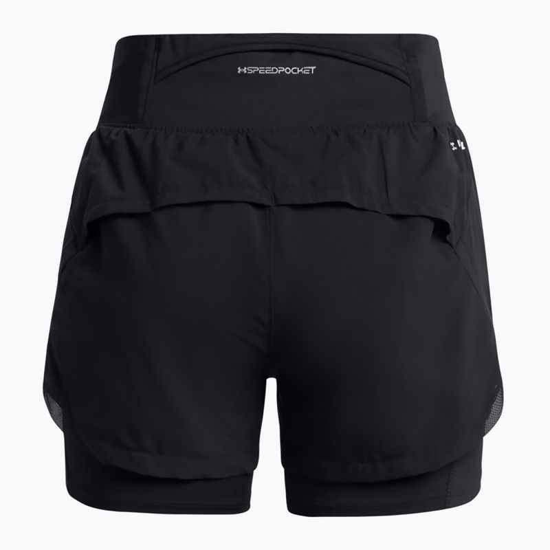 Under Armour Launch Pro 2IN1 women's running shorts black / black / reflective 7