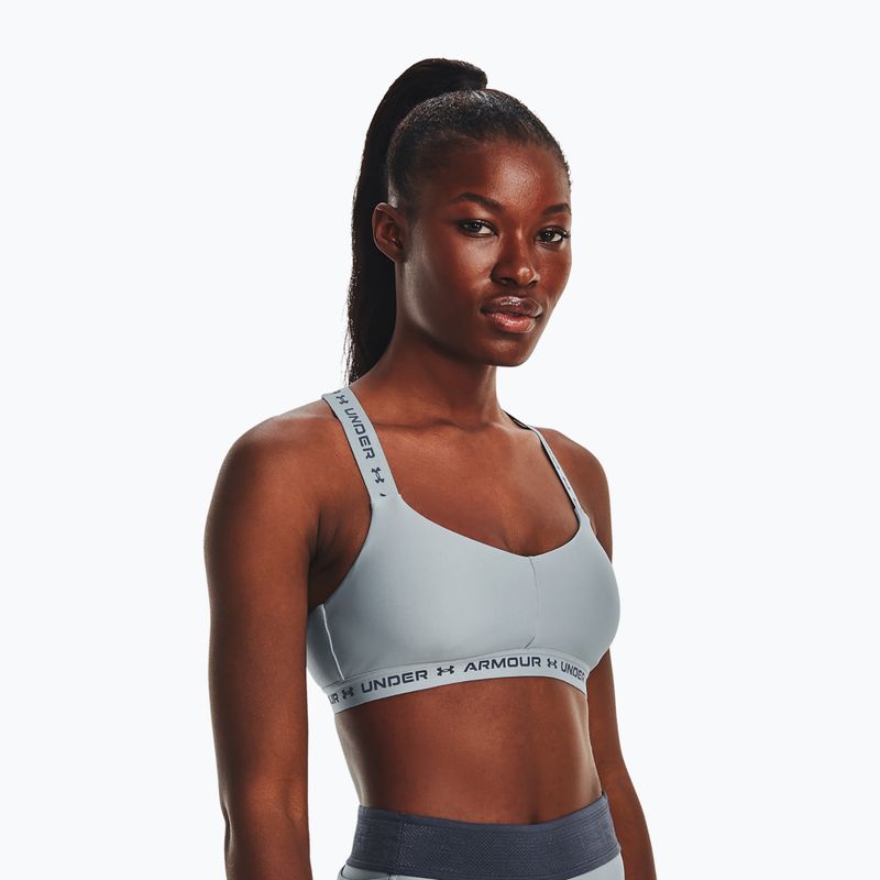 Under Armour Crossback Low grey fitness bra 1361033-465