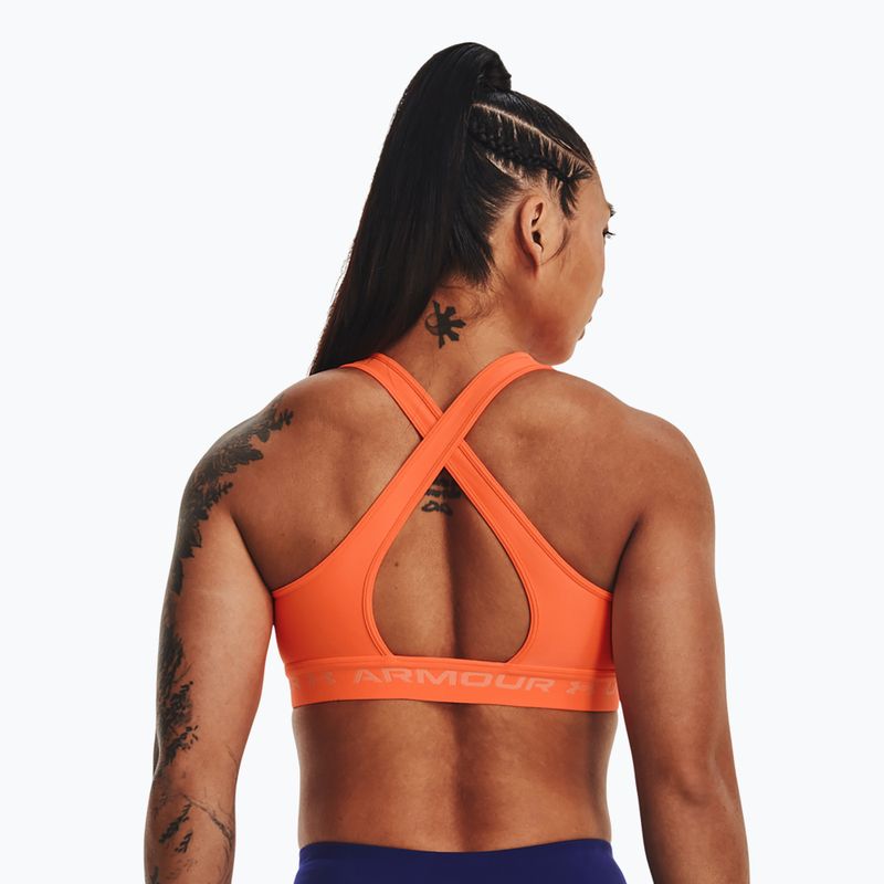 Under Armour Crossback Mid orange fitness bra 1361034-866 2