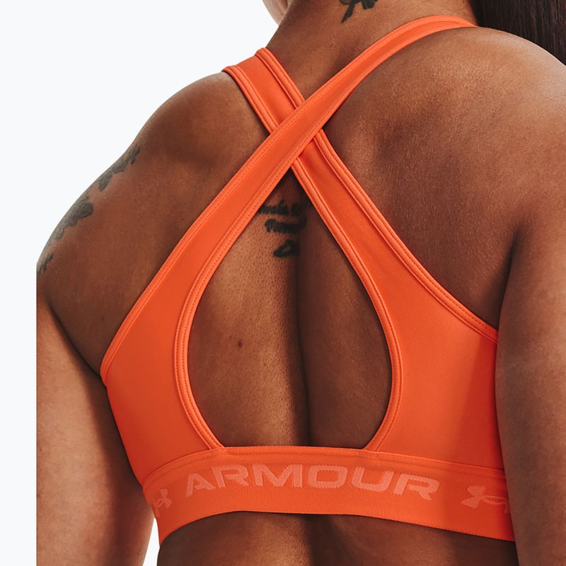 Under Armour Crossback Mid orange fitness bra 1361034-866 4