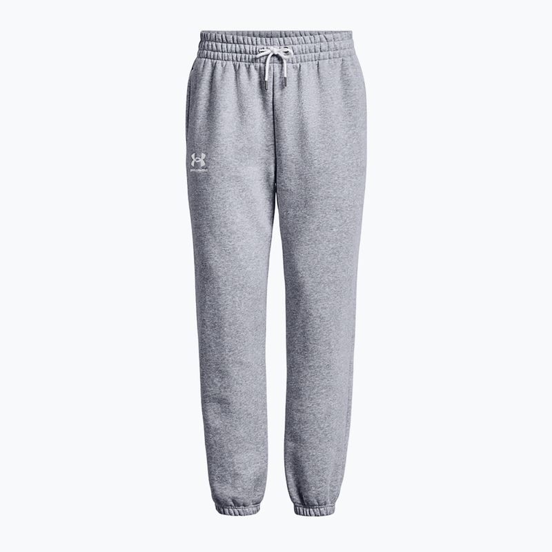 Under Armour Essential Fleece Joggers mod gray light heather/white women's training trousers 5