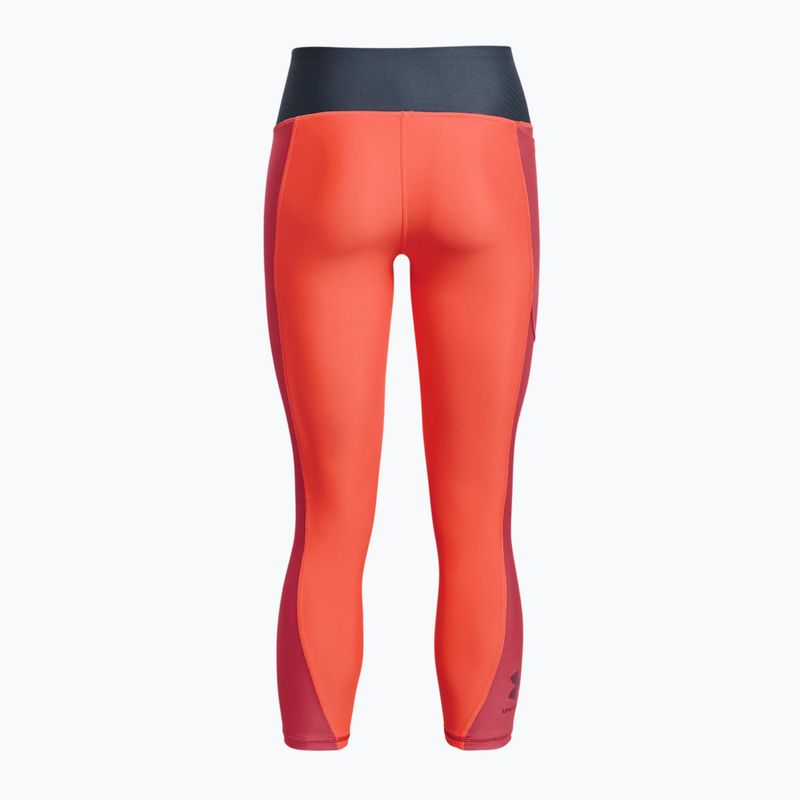 Under Armour women's Blocked Ankle leggings orange 1377091 4