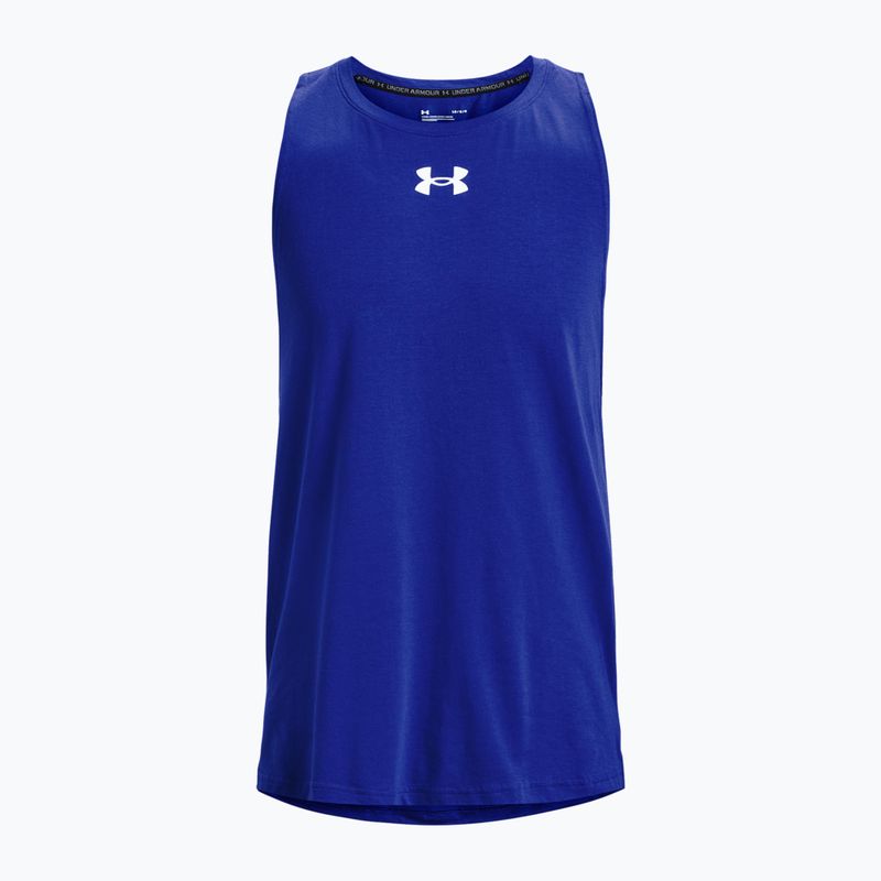 Under Armour Baseline Cotton Tank men's basketball shirt blue 1361901 3