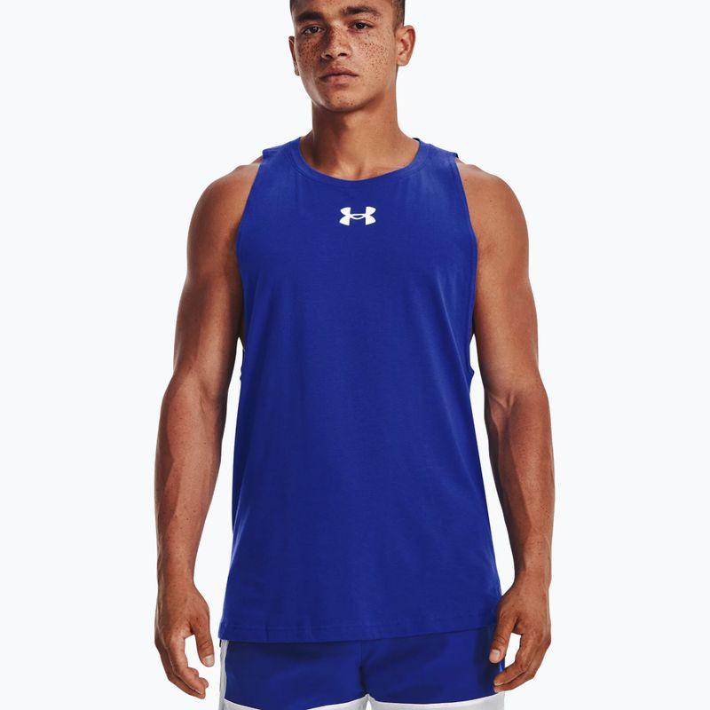 Under Armour Baseline Cotton Tank men's basketball shirt blue 1361901