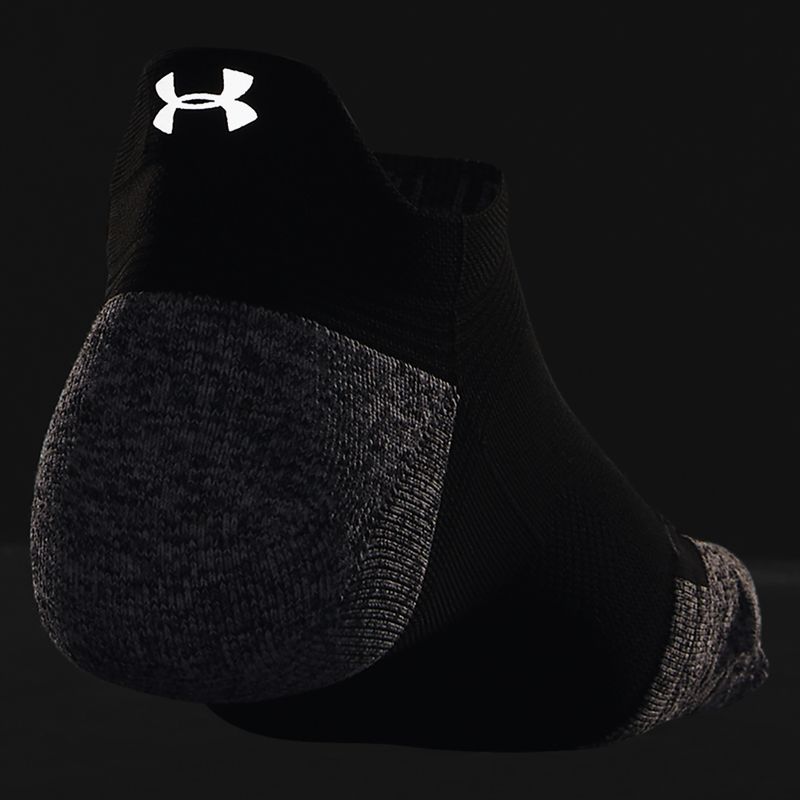 Under Armour Ad Run Cushion 1Pk NS Tab black/pitch gray/reflective training socks 2