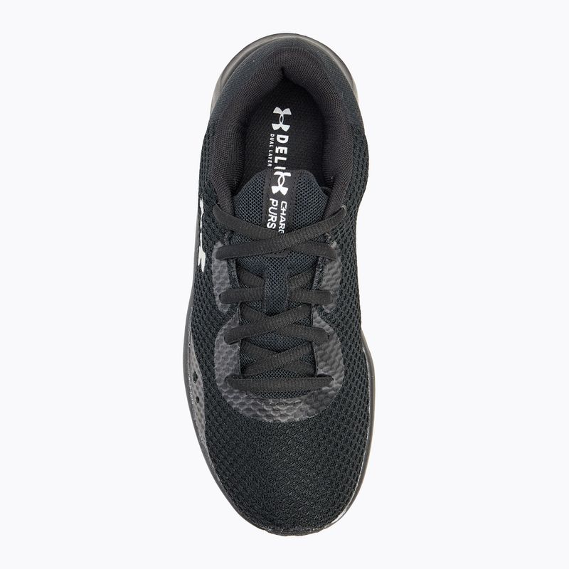 Under Armour Charged Pursuit 3 women's running shoes black/black/metallic silver 5